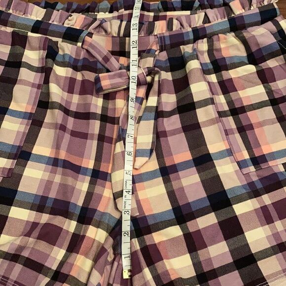 Torrid Plaid Paper Bag Front Tie Shorts Casual Boho Contemporary Size 1X NEW - Picture 8 of 14